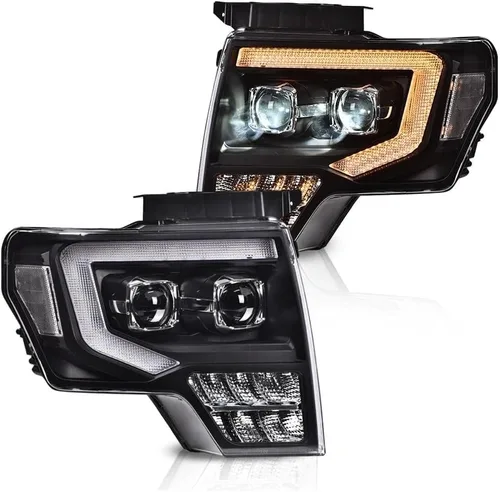 Miniatura 11 de G-PLUS Conjunto de faros, compatible con Ford F150 2009 2010 2011 2012 2013 2014 (no compatible con estilo LED, solo se ajusta sin estilo LED)