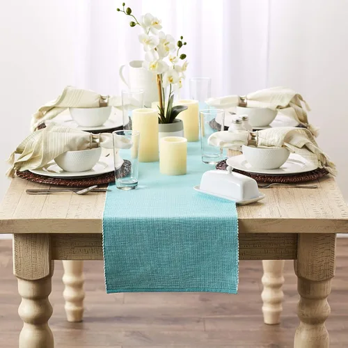 Miniatura 5 de DII Mesa de la colección de dos tonos, tablero de mesa, 13x72, aguamarina