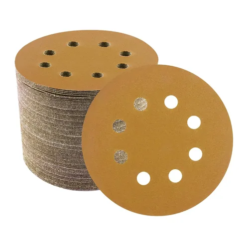 Miniatura 9 de Discos de lijadora orbitales de 5 pulgadas, patrón de 8 agujeros, paquete de 100, papel de lija de gancho y bucle para lijadoras DA, pintura
