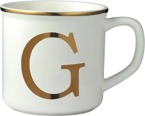 Taza de café de cerámica Miicol 16 oz, taza de café con monograma, taza de té con inicial dorada, taza de té personalizada, regalo único, taza Taza