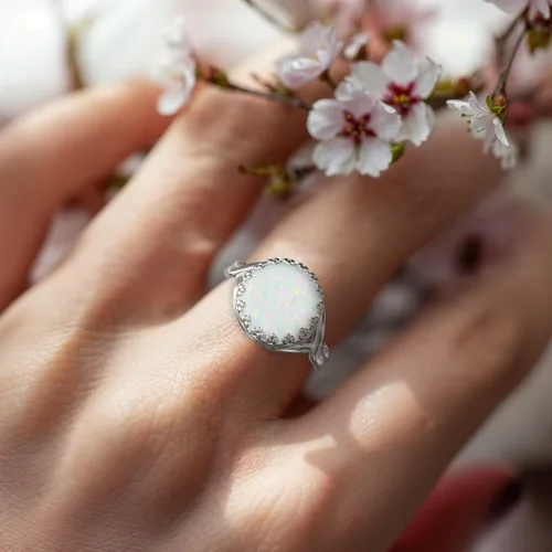 Miniatura 20 de 925 Sterling Silver Gemstone Rings for Women - Anniversary Rings for Women - Sterling Silver Rings for Women - Dainty Sterling Silver Rings