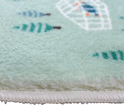 Miniatura 9 de Alfombra de juego para niños, alfombra de 5 pies para dormitorio, animales del bosque, alfombra de sala de juegos para niños y niñas, alfombra