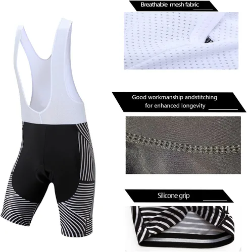 Miniatura 6 de Coconut Ropamo CR Men's Cycling Jersey Set Road Bike Jersey Zipper Pocket Bib Shorts with 4D Padded Cycling Clothing Set