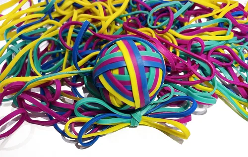 Miniatura 5 de Bandas de goma, tamaño 64 (3 1/2 pulgadas x 1/4 pulgadas), bandas de goma sin látex de colores, banda de goma elástica, suministros de oficina
