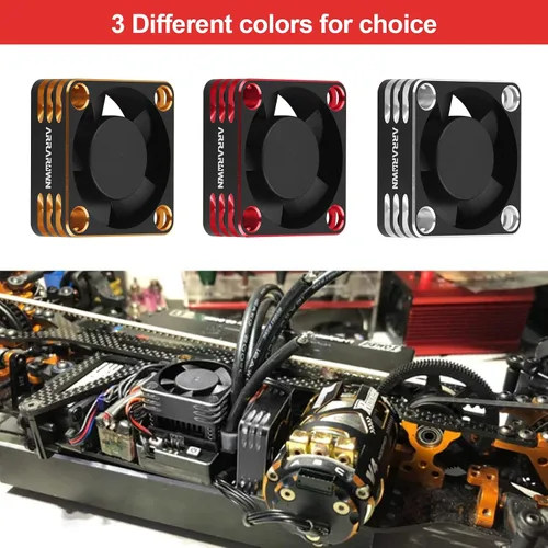 Miniatura 6 de Ventilador de refrigeración para motor de automóvil a control remoto, paquete de 2 unidades de 28000 rpm, ventilador de enfriamiento ESC sin