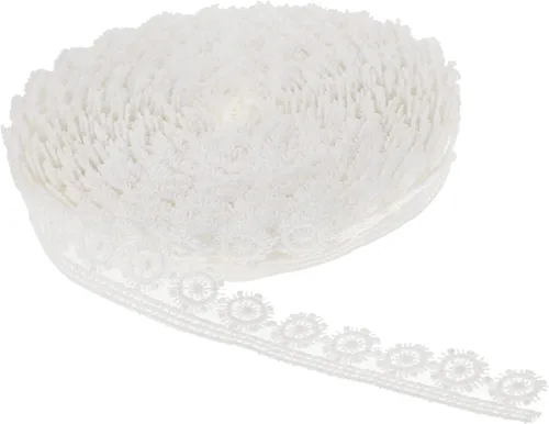 Ciieeo 1 rollo de vestidos de novia de encaje calado para novia tela vintage ribete de encaje blanco bordado negro bordado de tela de ajuste de seda