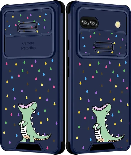 Miniatura 12 de Funda para Google Pixel 6A con diseño de corazón para niñas y mujeres, diseño único de moda negra con funda de cámara deslizante, fundas estéticas