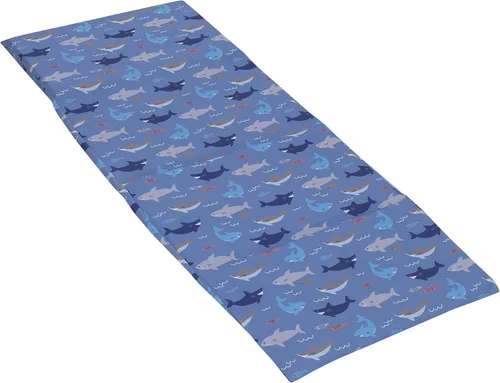 Miniatura 6 de Everything Kids - Sábana para siesta preescolar preescolar con diseño de tiburón, pescado, azul océano y gris