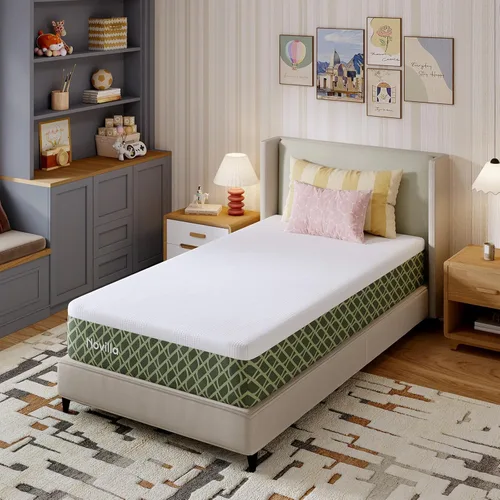 Miniatura 2 de Novilla 5 Inch Twin Size Mattress for Kids, Gel Memory Foam Twin Mattress with Comfort Foam for Pressure Relief and Supportive Base Foam for Spinal