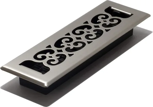 Miniatura 47 de Placa embellecedora cromada Decor Grates con ornamento Acabado cepillo níquel (Brushed Nickel Finish)
