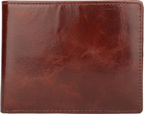 Miniatura 7 de Cartera para hombre-Cuero Genuino RFID Bloqueo Billetera Bifold Elegante Con Ventana 2 ID
