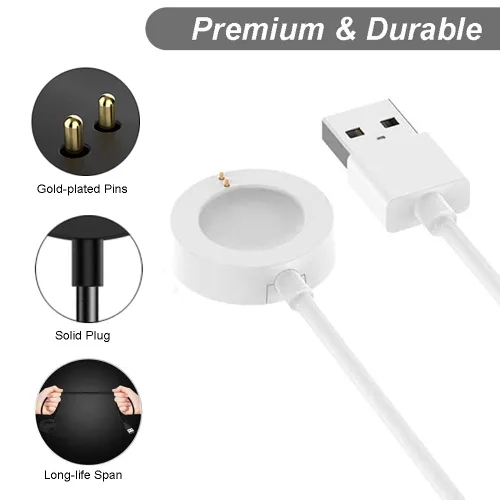 Miniatura 4 de Cargador para Fossil Gen 6/5/4/Sport, para Michael Kors Gen 6/5E/5/4 Smart Watch, cable de carga magnético (1, blanco)