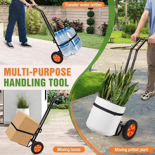 Miniatura 6 de Carrito de plantas con ruedas, carrito de plantas resistente con brazo de agarre ajustable y ventosas para macetas, carrito de mudanza de macetas