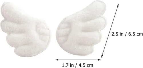 Miniatura 2 de Angel Wings Embroidered Appliques for White DIY Clothing Patches 15 Pairs Fabric Sew-on Decorations for ’s Garments Socks and Hats Accessories