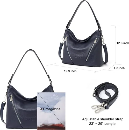 Miniatura 4 de BOSTANTEN Bolso de cuero para mujer, diseño de bolsos de hombro, Hobo