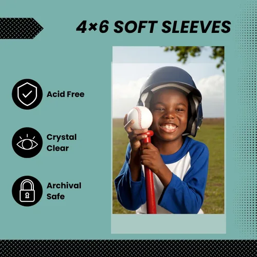 Miniatura 3 de (100 Count) Display Zone 4x6 Photograph Sleeves - Crystal Clear Penny Sleeves for Pictures, Prints and Postcards - Soft Plastic Photo Protector