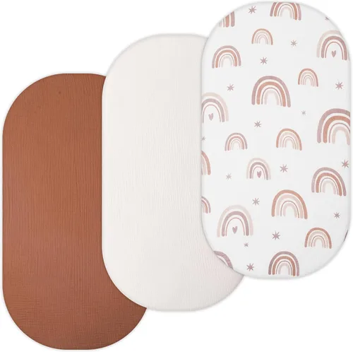 Sábanas de moisés de muselina para Maxi COSI Iora, Delta Children, Graco, Munchkin Brica, 4moms MamaRoo, Chicco LullaGlide por TansyPanda, 3 piezas,