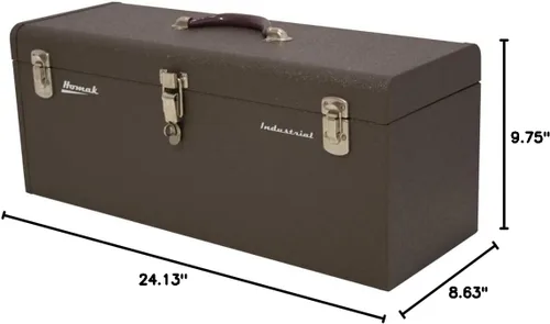 Miniatura 11 de Homak - Caja de herramientas industrial de acero de 24 pulgadas, acabado de polvo marrón arrugado, BW00200240