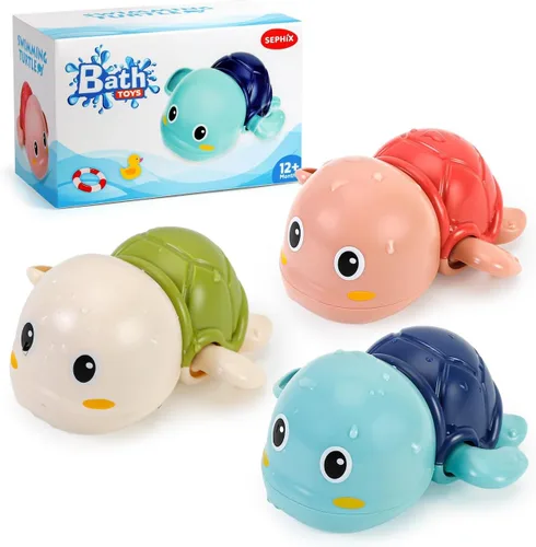 SEPHIX Juguetes de Baño para Niños Pequeños de 1 a 3 años, Lindos Juguetes de Tortuga Nadadora para Niños de 1 a 2 años, Juguetes de Piscina para