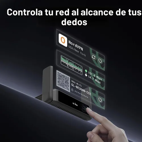 Miniatura 2 de GL.iNet GL-BE3600 (Slate 7) Router Portátil de Viaje, Wi-Fi 7 de Doble Banda en Bolsillo, Router 2.5G, Routers VPN Portátiles WiFi para Viajes