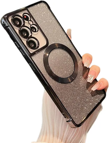 Miniatura 42 de ZTOFERA Funda magnética para Samsung Galaxy S22 Ultra 5G con gradiente de purpurina, [Compatible con MagSafe] Funda de lujo con chapado de purpurina