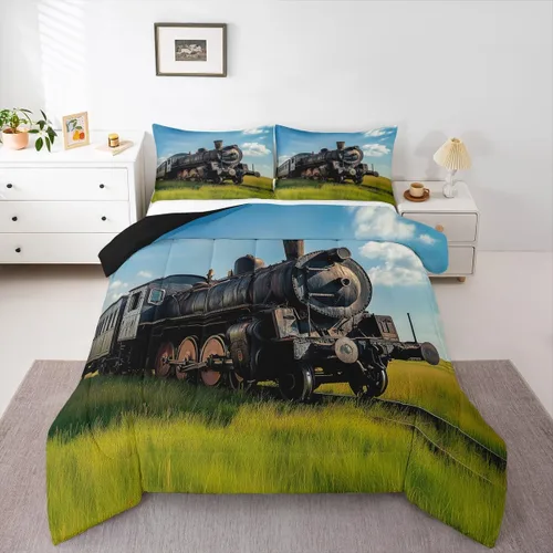 Miniatura 42 de Erosebridal Juego de edredón de zorro para niños, edredón de plumón de oso bosque, ciervo, para dormitorio de niños y niñas, juego de ropa de cama