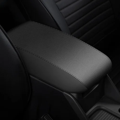 Miniatura 30 de AOMSAZTO Fundas para consola para 2008-2014 Toyota Highlander Fundas para reposabrazos para Toyota Highlander Negro con costuras negras