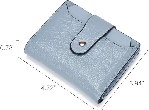 Miniatura 7 de BOSTANTEN - Billetera de cuero para mujer con bloqueo RFID pequeña con cremallera de bolsillo para tarjetas con ventana para documento