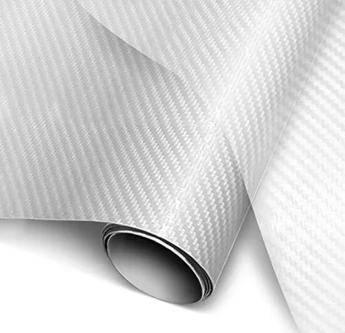 VViViD Vinilo Transparente 3D con Fibra de Carbono, Diseño Sarga, Adhesivo, Rollo para Envoltura de Vehículo DIY (0,30 m x 1,52 m)
