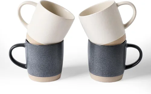 Miniatura 22 de famiware Juego de 4 tazas de café, juego de tazas de 13 onzas, juego de tazas de cerámica con asa para café, té, cacao, leche, serie Constellation