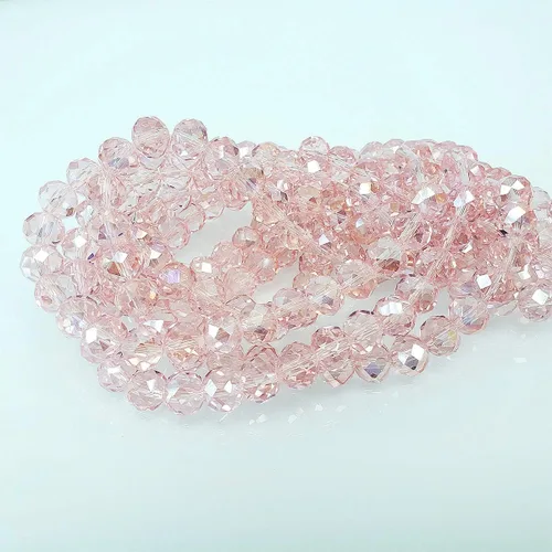 Miniatura 55 de Cuentas de vidrio Rondelle de 0.079 in para hacer joyas, cuentas espaciadoras de Briolette Crytal facetadas para pulseras, collares, aretes