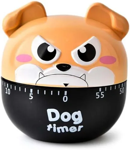 Miniatura 11 de Temporizadores de maquinaria de perro de dibujos animados lindos 60 minutos temporizador de cocina mecánica reloj contadores de alarma fuerte