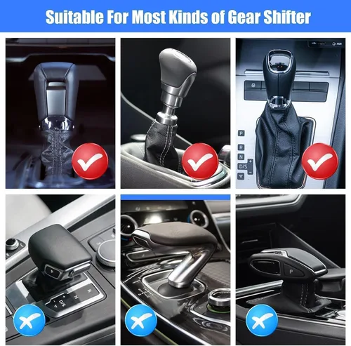 Miniatura 6 de PSLER Sudadera con capucha elegante y linda para coche, pomo de palanca de cambios, cubierta de pomo de palanca de cambios, sudadera con capucha