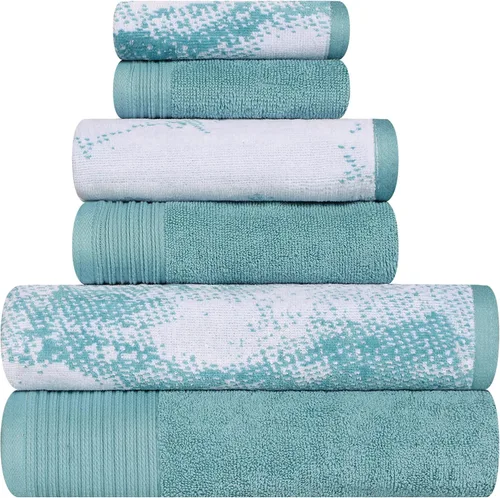 Miniatura 36 de SUPERIOR Juego de 6 toallas de algodón surtido de 6 piezas, incluye 2 toallas de baño, 2 manos, 2 toallas faciales, suaves, absorbentes, accesorios