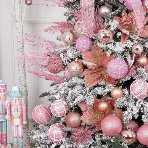 Miniatura 5 de 12 adornos de bola de Navidad de 3.15 pulgadas, con lentejuelas, inastillables, adornos decorativos para colgar en árboles de Navidad, fiestas