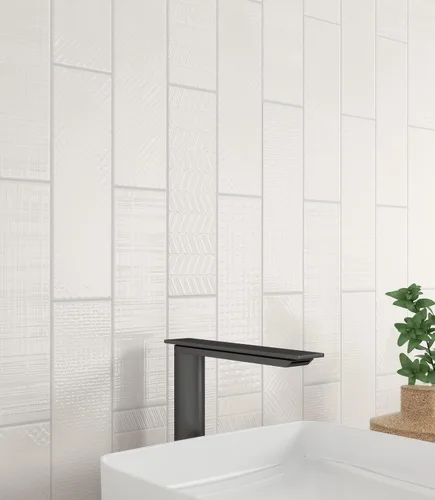 Miniatura 6 de MSI Urbano Crema 3D Mix - Azulejos de metro de cerámica brillante de 4 x 12 pulgadas para baño, cocina y pared decorativa