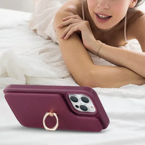 Miniatura 4 de Lipvina Funda para iPhone 13 Pro Max/iPhone 12 Pro Max con tarjetero para mujeres, correa cruzada con cordón, soporte para tarjeta de crédito
