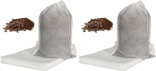 Miniatura 7 de 50 piezas Bolsas Grandes para Cold Brew Sin Desorden, Bolsas de Filtro de Café Desechables de 8x12 pulgadas, Malla Fina Lúpulo Cervecero Bolsas