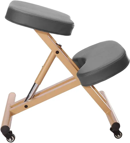 Miniatura 5 de Modern Home Silla ergonómica con ruedas de postura arrodillada - camello/negro