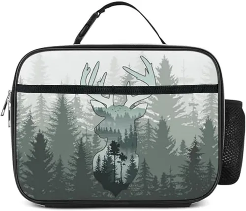 Miniatura 11 de Bolsa de almuerzo de mármol azul aislada reutilizable para niños y niñas, bolsa térmica térmica para hombres, mujeres, escuela, trabajo, picnic