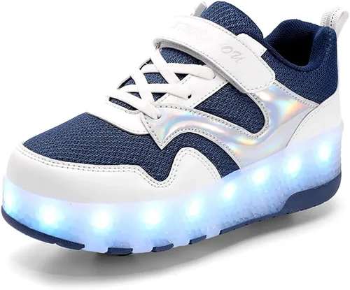 Miniatura 2 de HHSTS Zapatos para niños Nuevos zapatos mejorados con ruedas de color de luz LED, patines brillantes, zapatos de patinaje, regalos simples