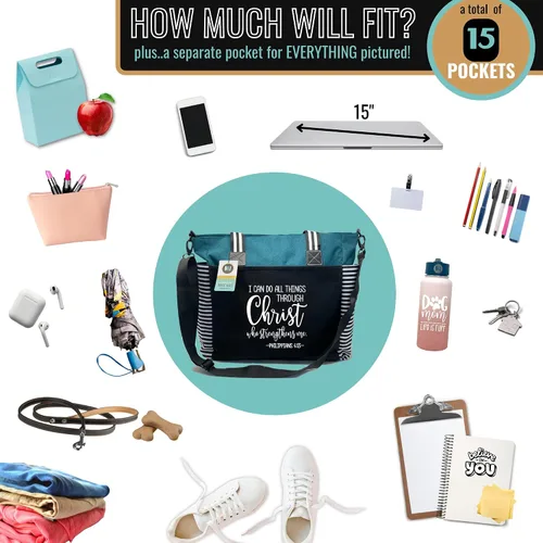 Miniatura 7 de Bolso con cremallera para mujer con diseño de iglesia cristiana