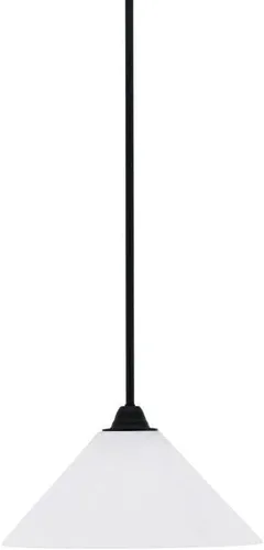 Miniatura 297 de Toltec Lighting Paramount - Mini colgante de 1 luz en acabado negro mate con cristal de arte perla de 7 pulgadas y estilo negro