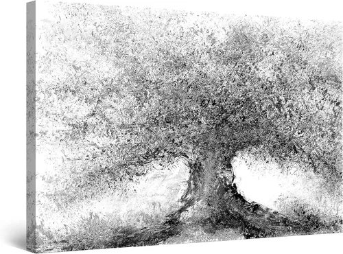 Miniatura 48 de Startonight Lienzo decorativo abstracto para pared, pintura del árbol de la vida amarillo, impresión grande estirada, moderna para dormitorio o sala