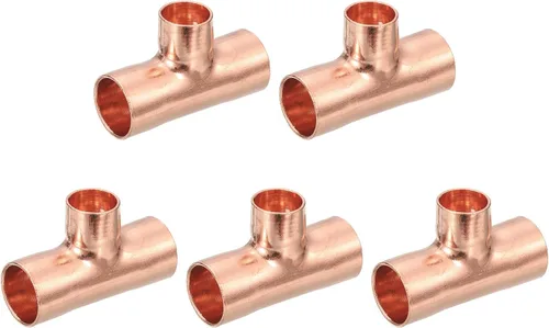 Miniatura 15 de uxcell Conector de montaje de tubería de presión de cobre de 5/8 pulgadas x 1/4 pulgadas X 5/8 pulgadas x 5/8 pulgadas para suministro de plomería