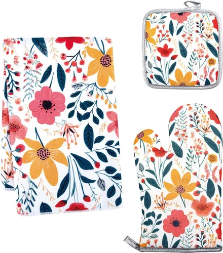 Miniatura 15 de 5 Pcs Kitchen Stuff Accessories, Kitchen Oven Mitts and Pot Holders Sets with Cooking Kitchen Aprons for Women,Gifts for Women 5 piezas