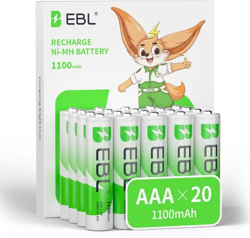 Miniatura 12 de EBL Baterías AAA recargables (16 unidades) Ready2Charge 1100mAh 1.2V Batería Ni-MH