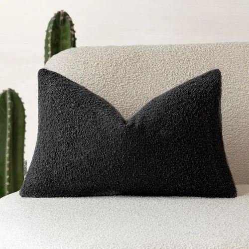 Miniatura 35 de Foindtower Fundas de almohada decorativas con textura de boucle, fundas de almohada sólidas, neutrales, suaves y acogedoras para silla, sofá