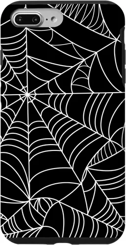 Miniatura 12 de iPhone 12 Mini Spider Web Halloween patrón espeluznante en caso negro