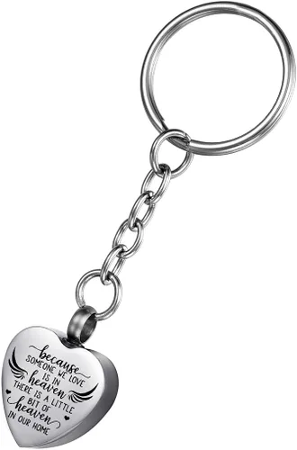 Miniatura 21 de Llavero de urna de recuerdo conmemorativo de joyería de cremación de acero inoxidable para cenizas, Acero inoxidable